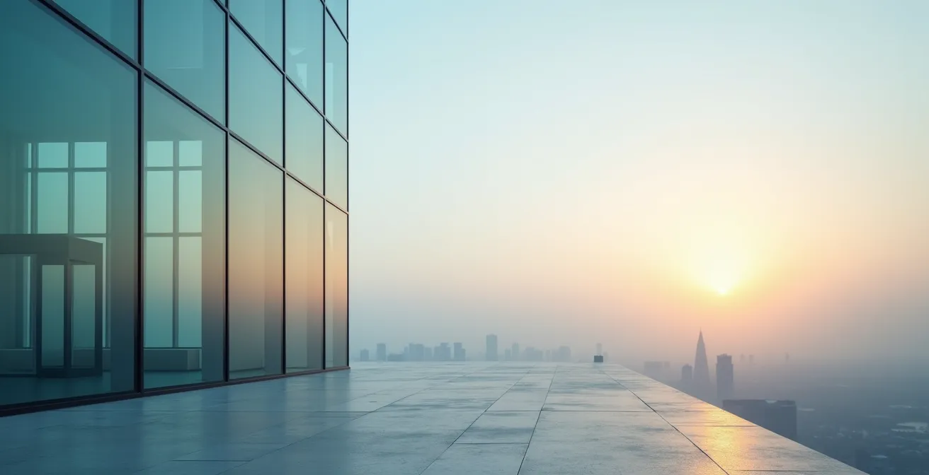 Représentation abstraite de gradients de qualité d'air avec zones de transition